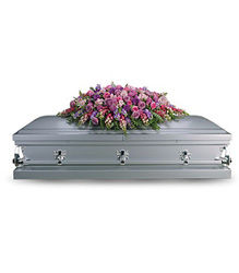 Lavender Tribute Casket Spray from Boulevard Florist Wholesale Market